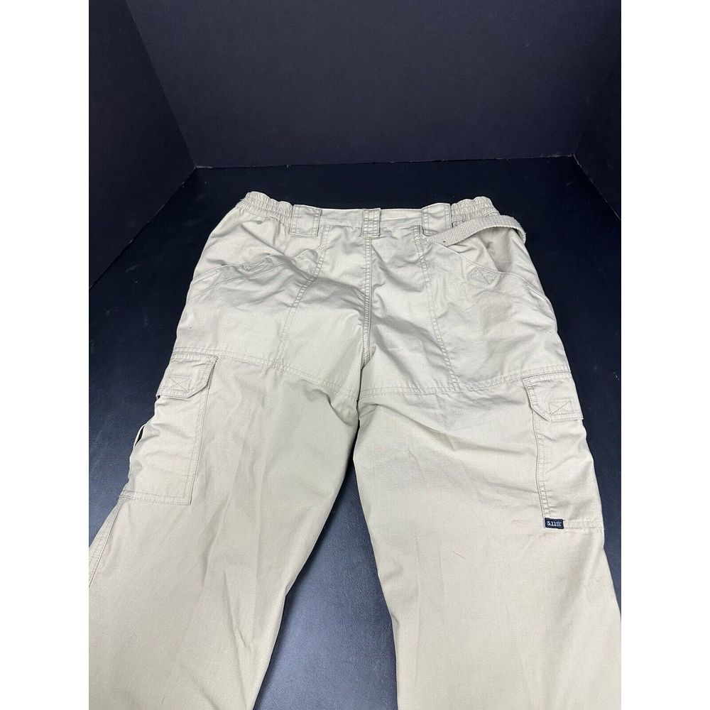 5.11 Tactical Pants Cargo TLBLIN-4389-1 Waist 32x27 Brown Beige Womens Youth Men - Picture 13 of 15